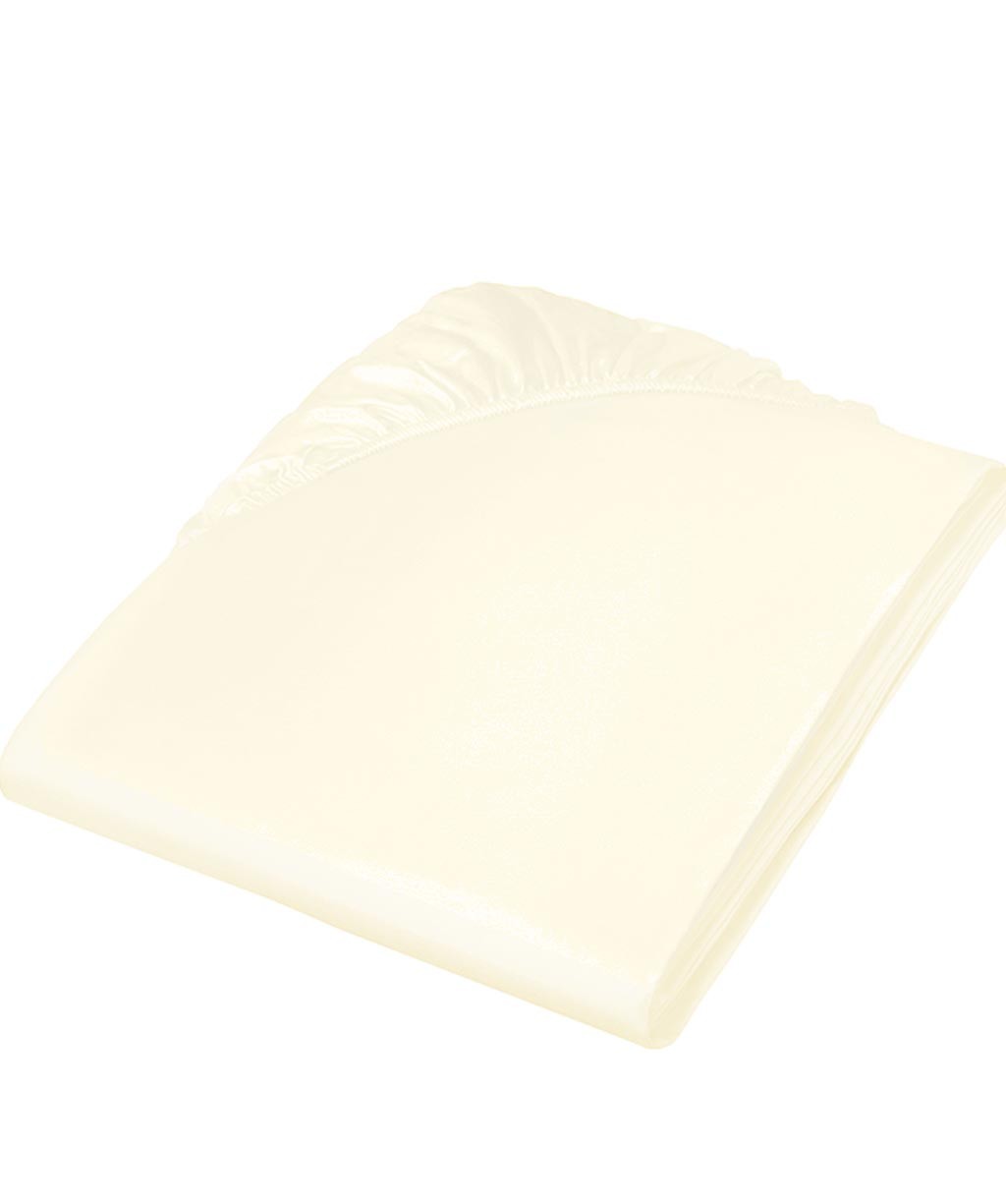 Fleuresse Mako-Satin-Spannlaken Colours, creme