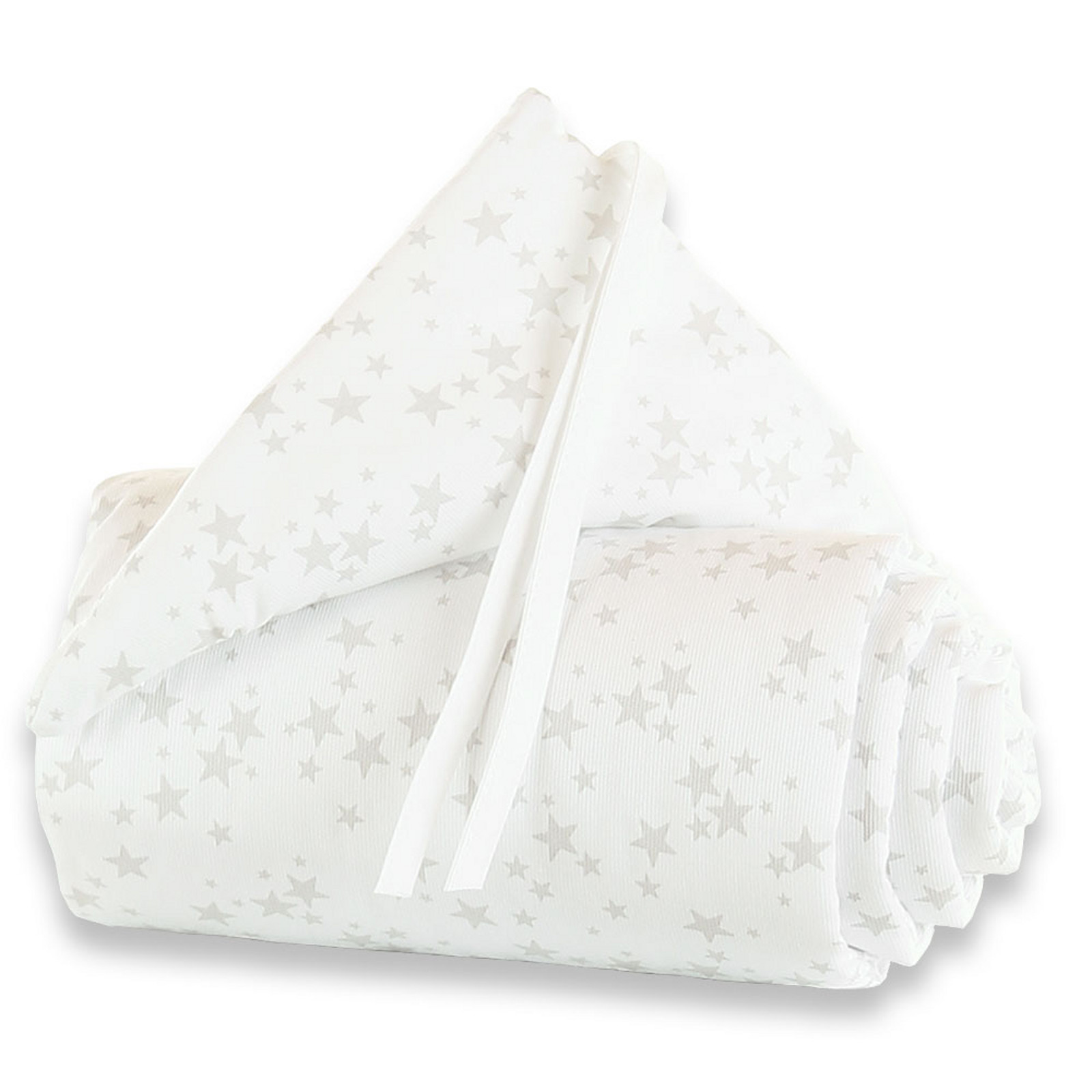 babybay Nestchen Piqué für Original, weiß Sterne perlgrau