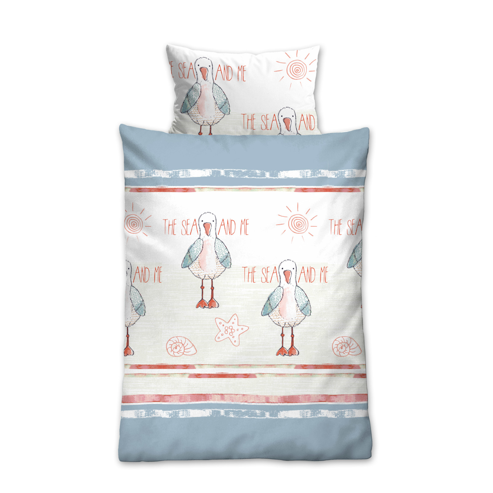 Biberna Linon Bettwäsche 44526-220 Größe 135x200/80x80 cm