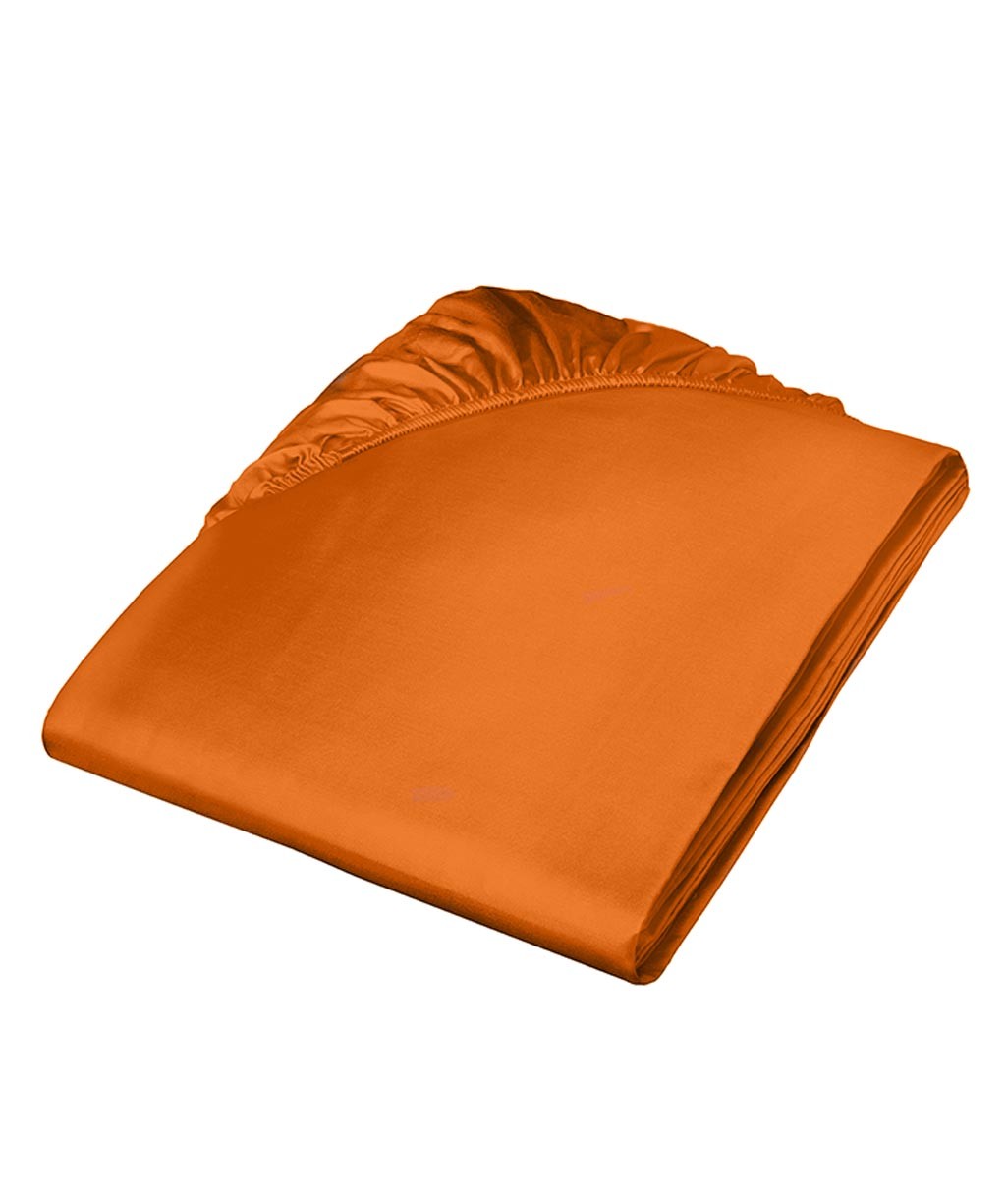 Fleuresse Mako-Satin-Spannlaken Colours, orange