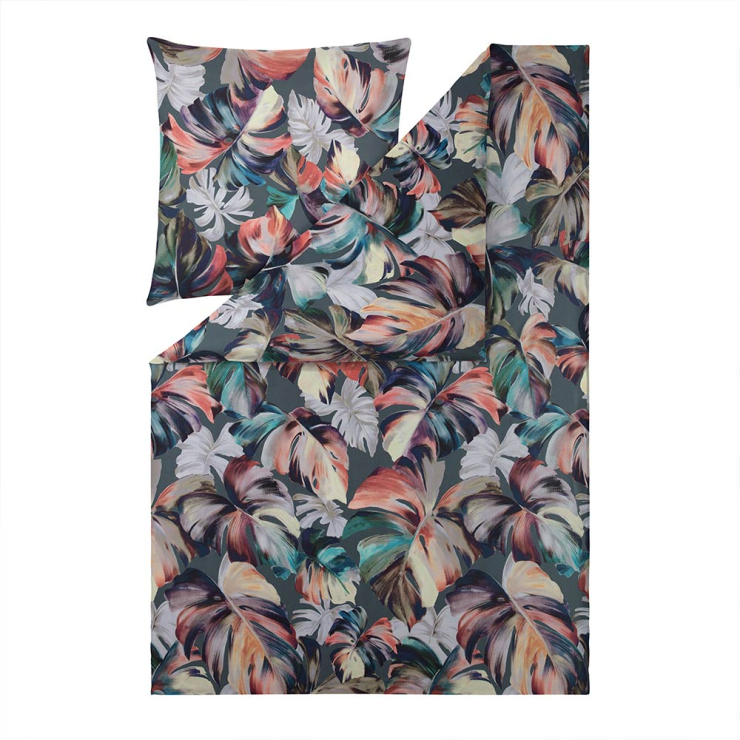 Estella Impulse Mako-Satin Garnitur Amy, 155x220 cm+80x80 cm, salbei