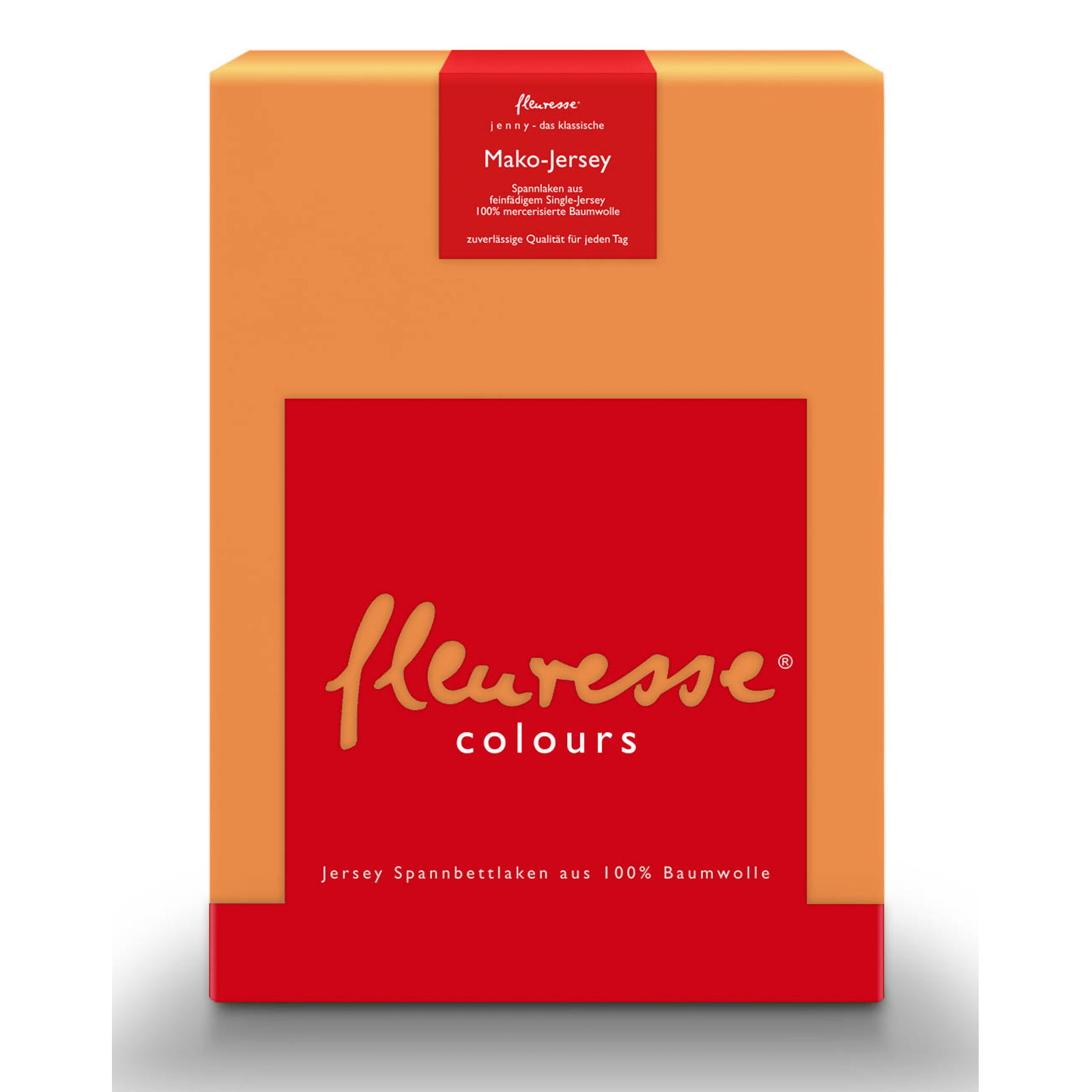 Fleuresse Mako-Jersey-Spannlaken Jenny C Farbe orange 2044 Größe 200 x 200 cm