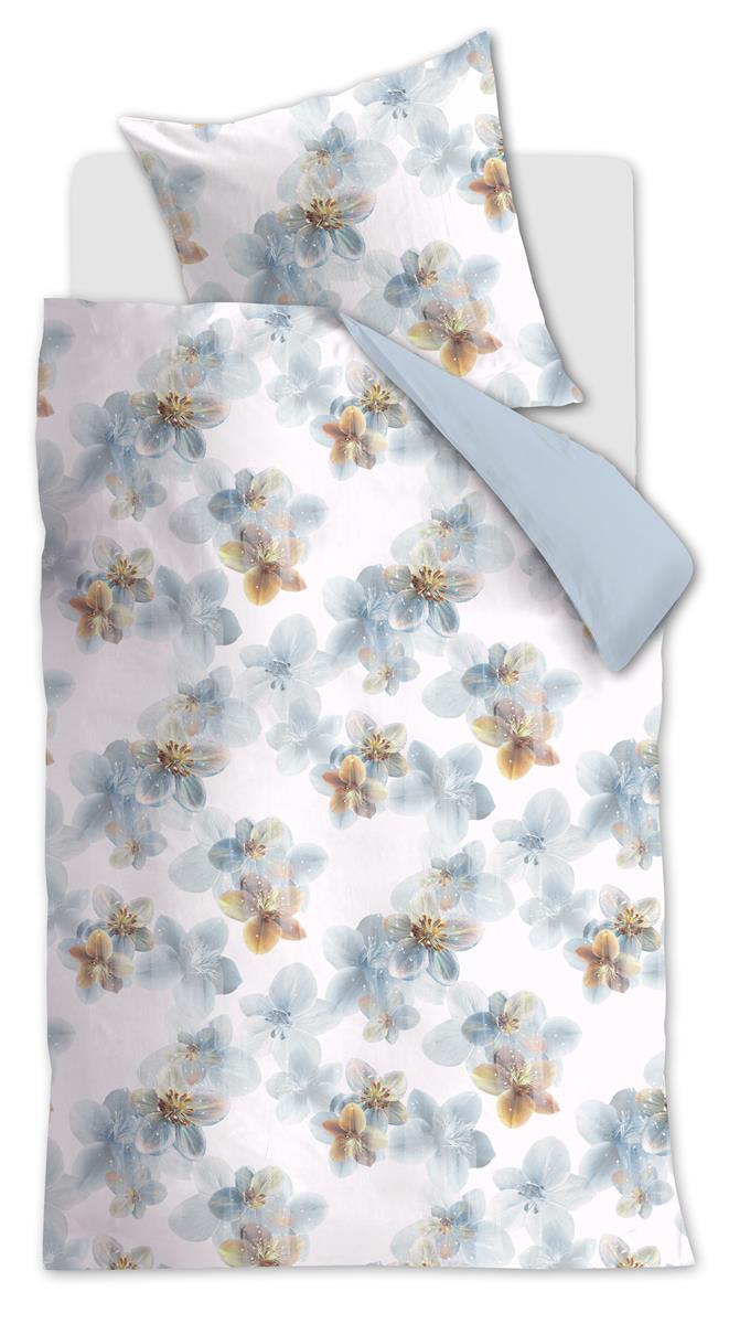 Beddinghouse Bettwäsche Estelle Blue Grey 155 x 220 cm