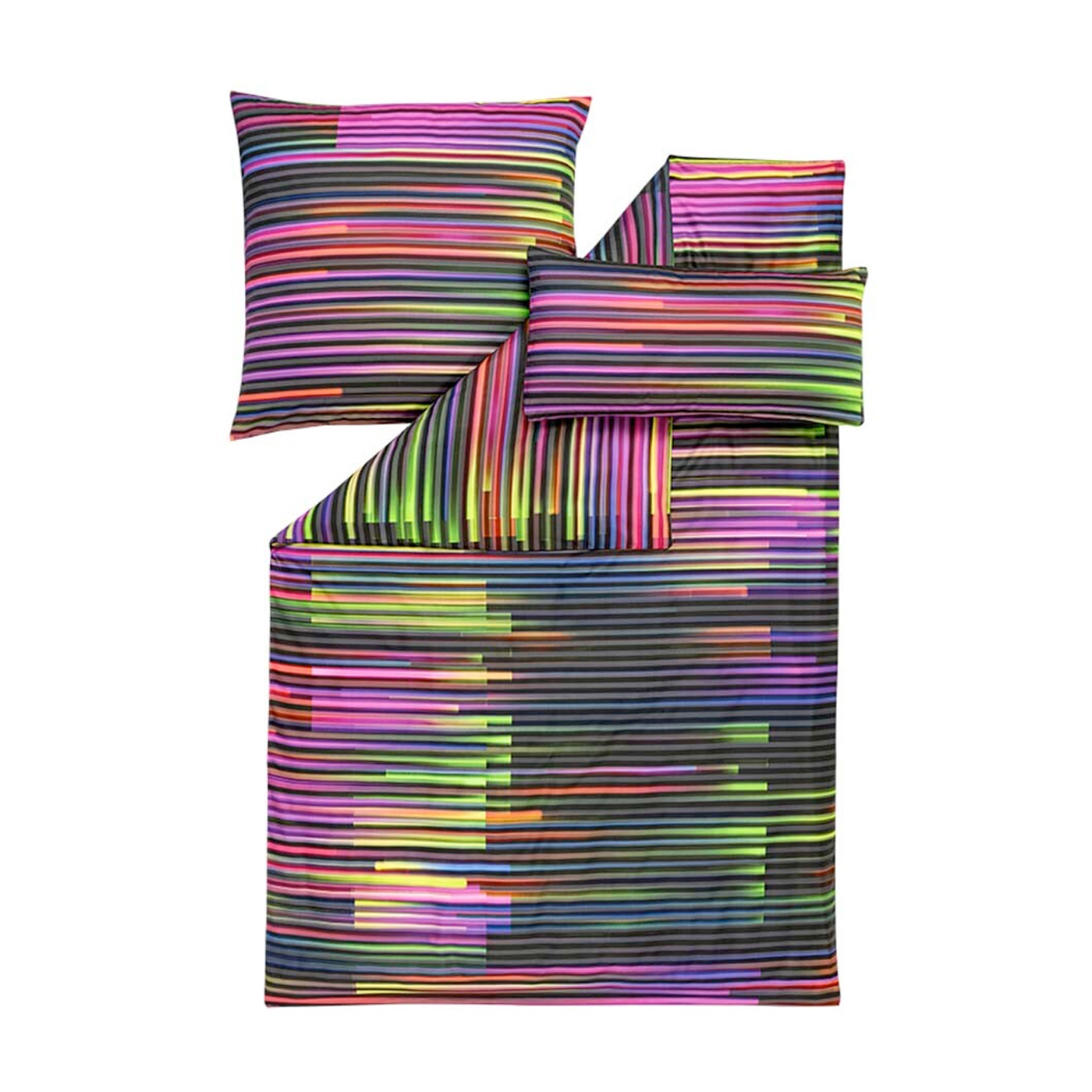 Estella Mako-Satin Bettwäsche Limited Edition Farbrausch, 135 x 200, fuchsia