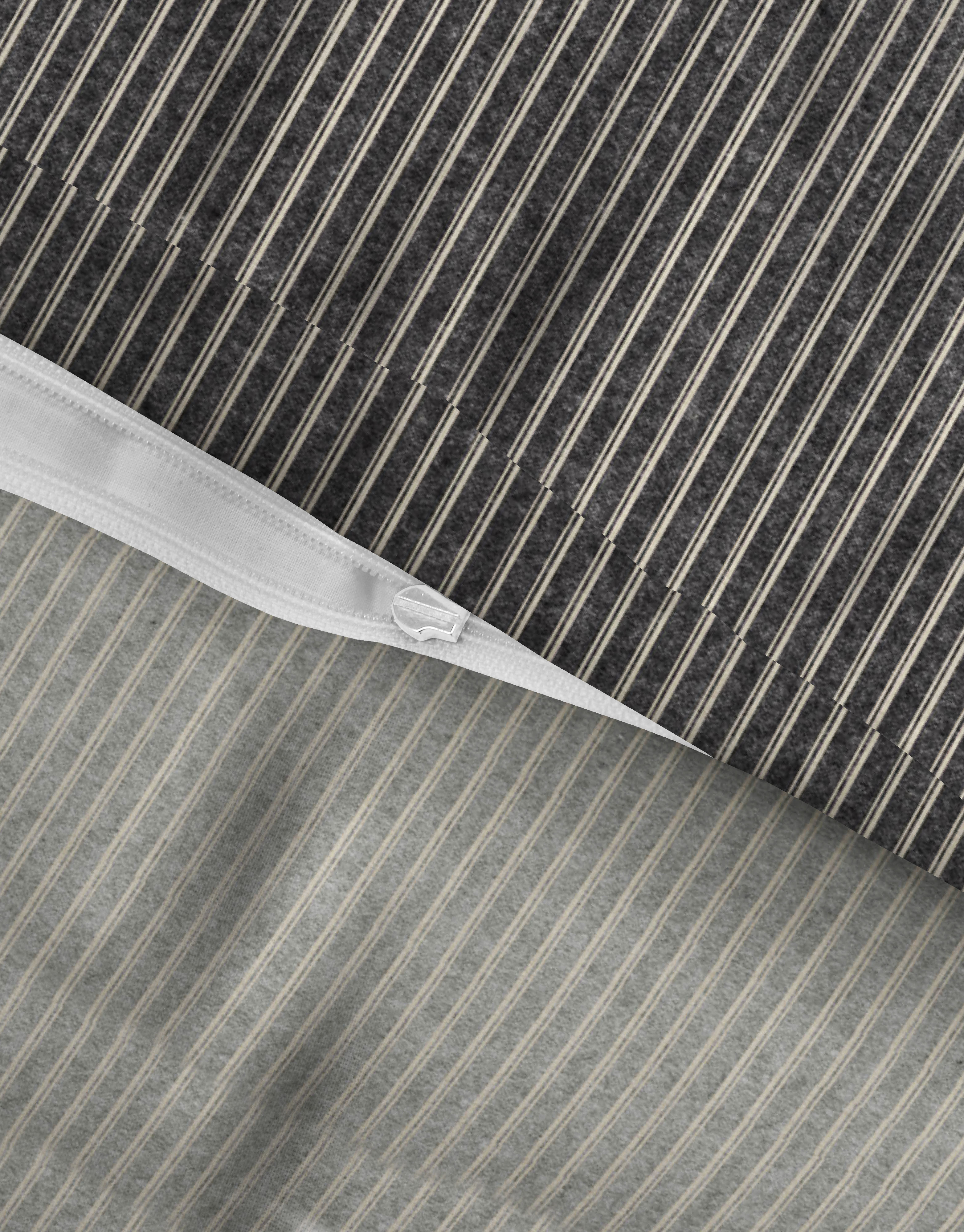Biberna Wendebettwäsche titanium 135x200 cm, Melange-Flanell-Bettwäsche