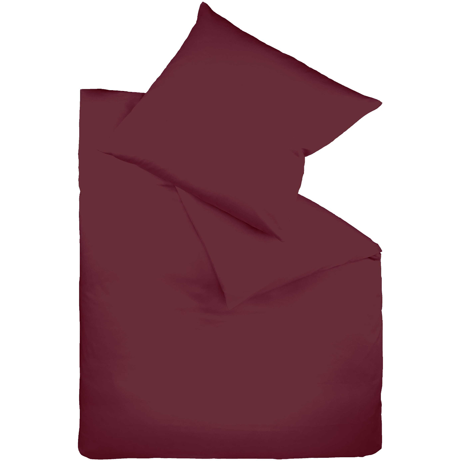 Fleuresse Mako-Satin-Bettwäsche Colours, Größe 200x220 cm, pflaume