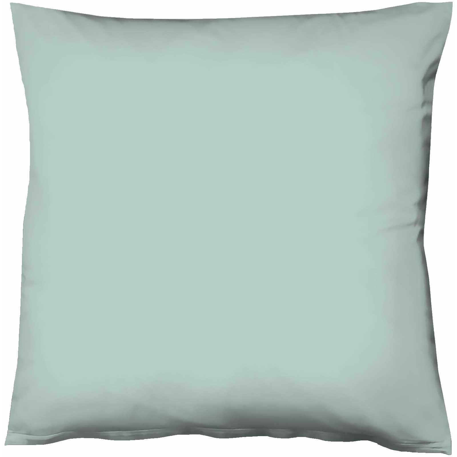 Fleuresse Mako-Satin-Kissenbezug uni colours aqua 6078