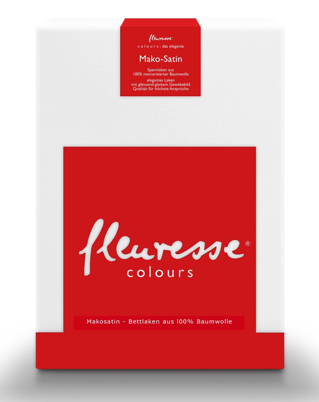 Fleuresse Mako-Satin-Spannlaken Colours, weiß