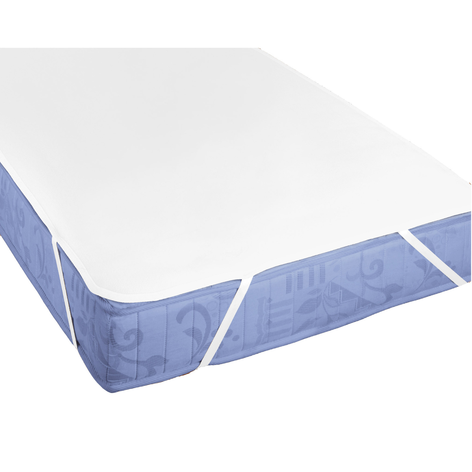 Biberna Molton Matratzenschutzauflage Premium mit Silberausrüstung Größe  90x200 cm weiß