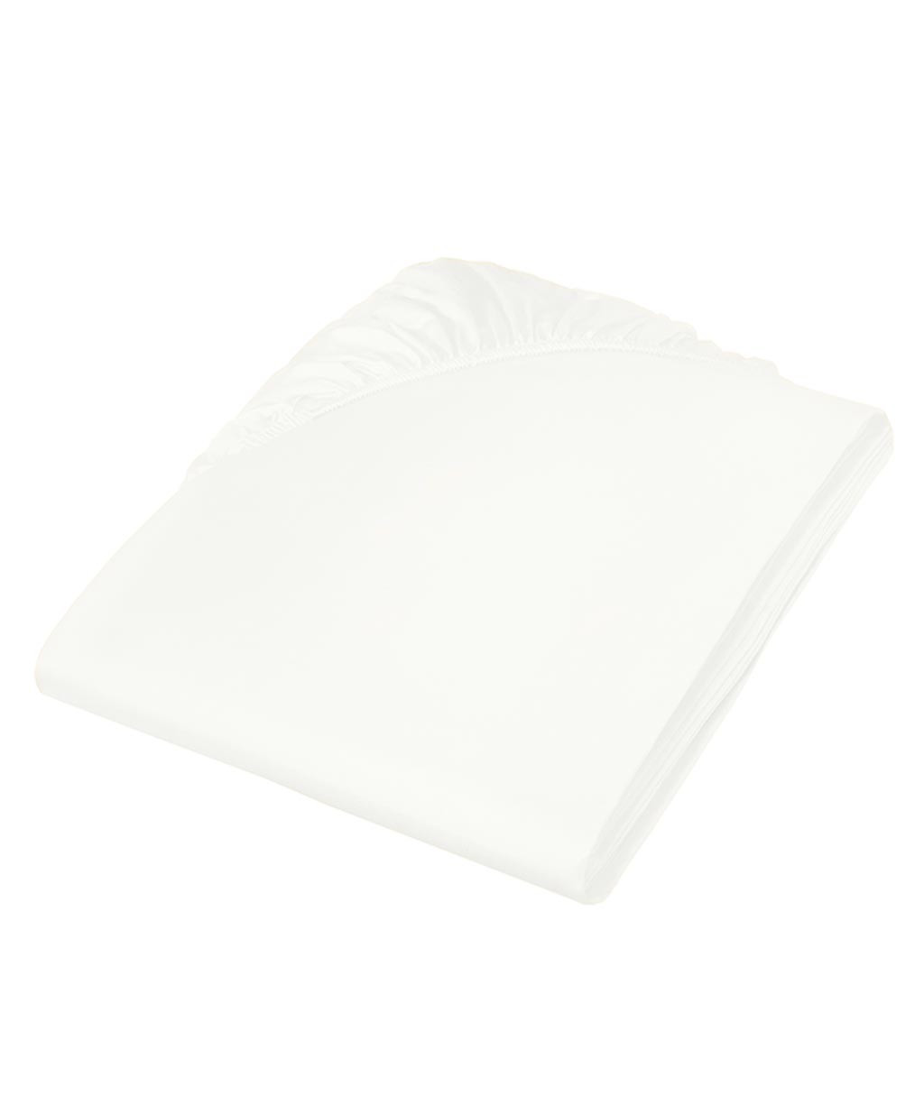 Fleuresse Mako-Satin-Spannlaken Colours, naturweiß