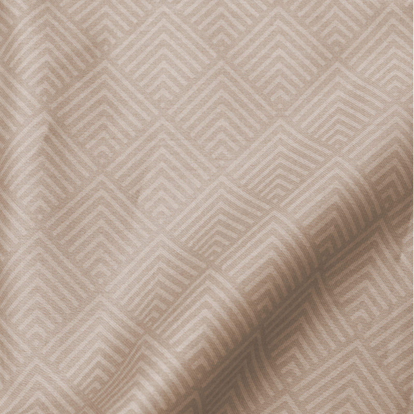 Hahn Haustextilien Mako Satin Bettwäsche falsches Uni taupe Größe 200x200 cm