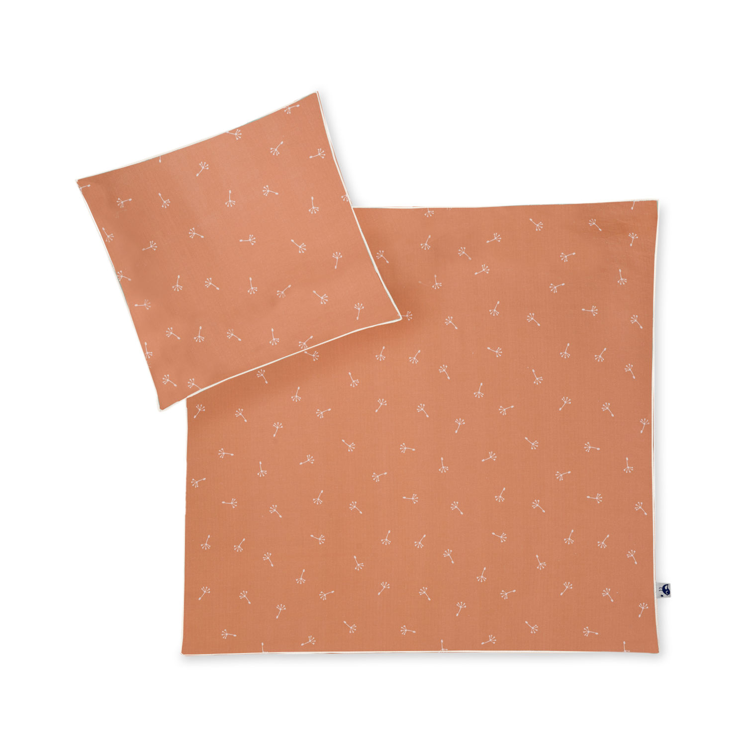 Zöllner Baby-Bettwäsche Organic Flowery 80x80 cm + 35x40 cm Bio-Baumwolle