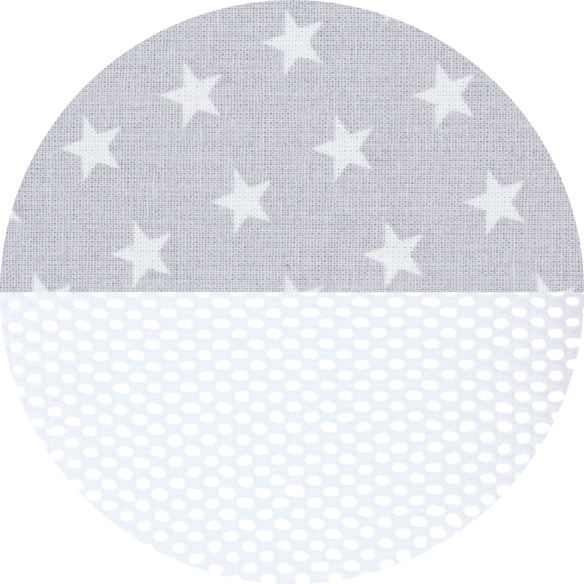 babybay Nestchen Mesh passend für Modell Boxspring XXL, lichtgrau Sterne weiß
