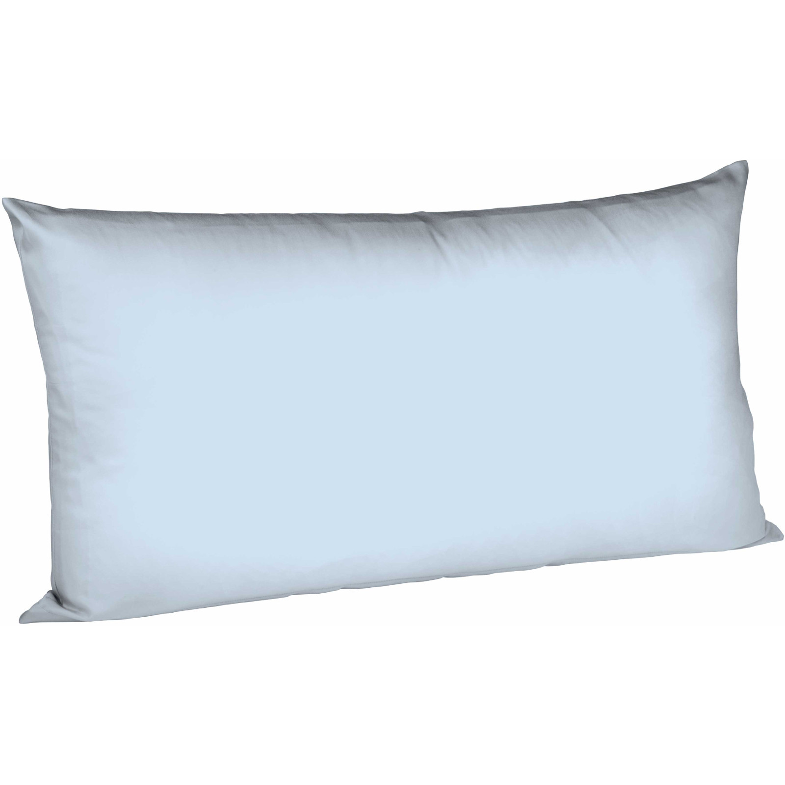 Fleuresse Mako-Satin-Kissenbezug uni colours 6056 bleu Größe 40x80 cm