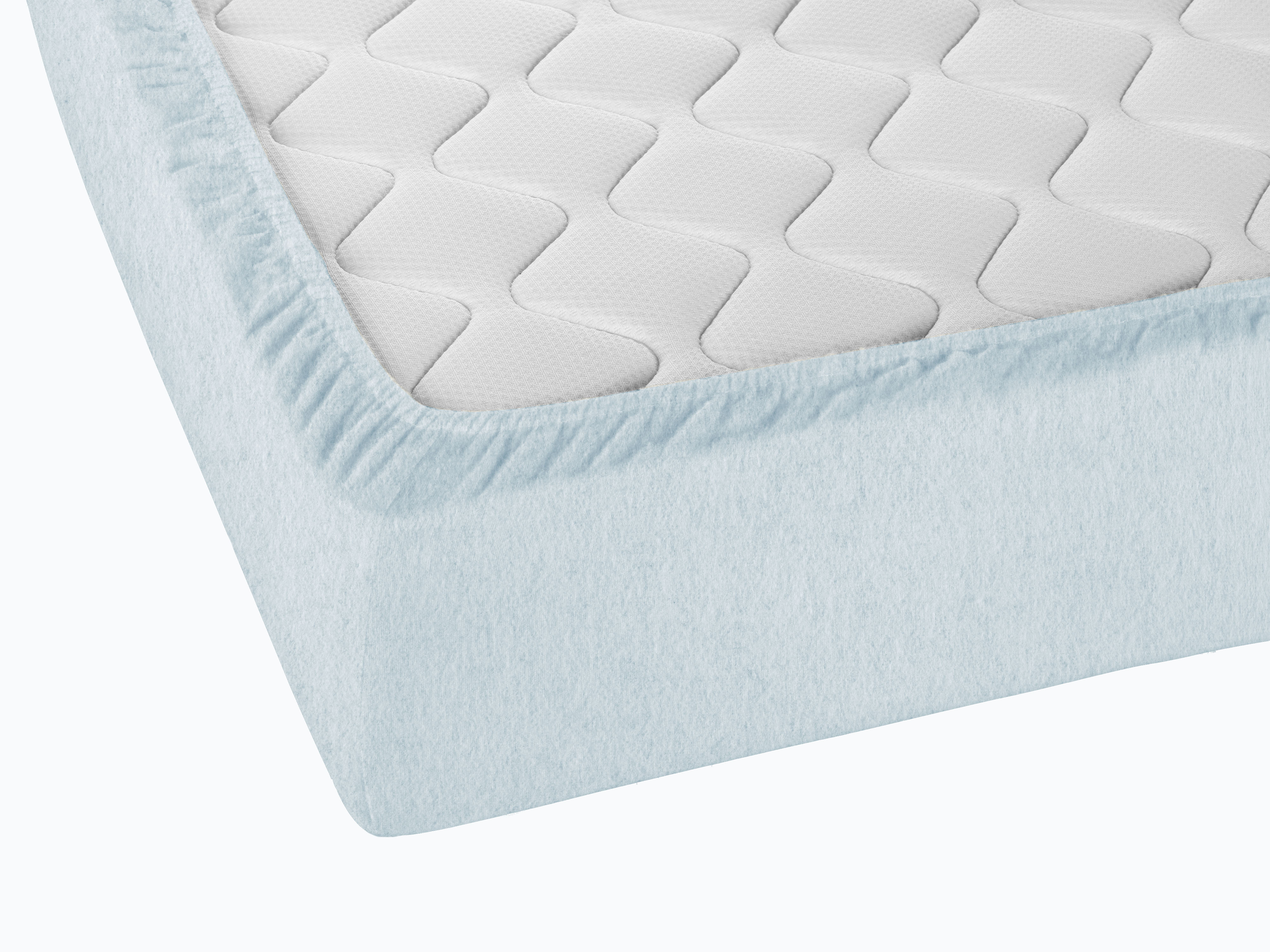 Biberna Spannbetttuch ciel 90x190 cm - 100x200 cm, Biber Melange uni