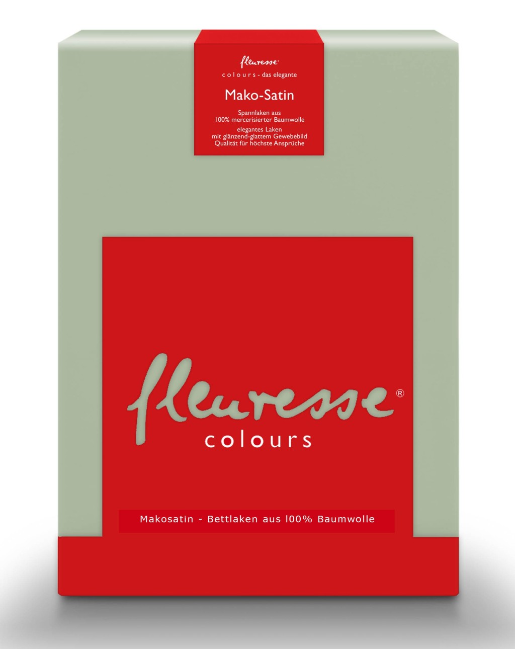 Fleuresse Mako-Satin-Spannlaken Colours, jadegrün