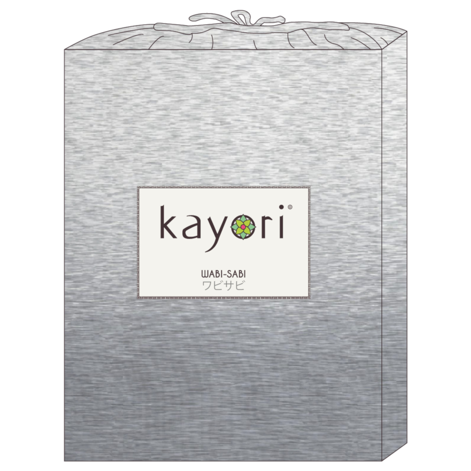 Kayori Baumwoll Satin Bettwäsche Nara Größe 135x200 cm Farbe silber