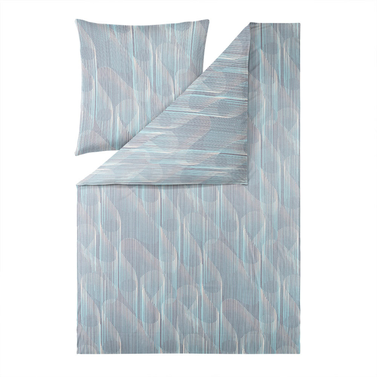 Estella Atelier Mako-Interlock-Jersey Bettwäsche Leon, 155x220 cm+80x80 cm, graphit