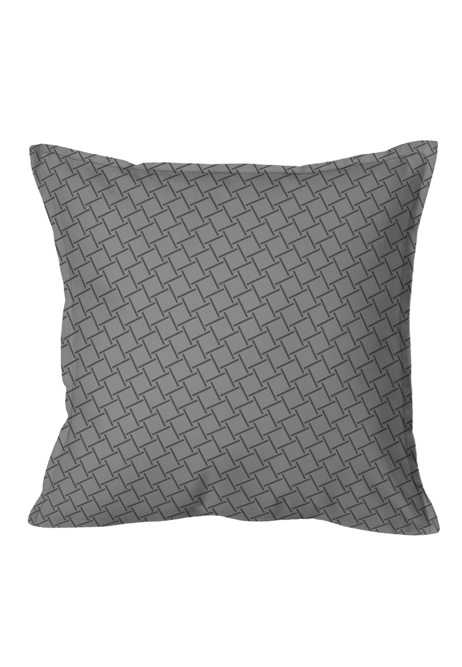 Biberna Satin 155 x 220 cm + 80 x 80 cm, silber/grau