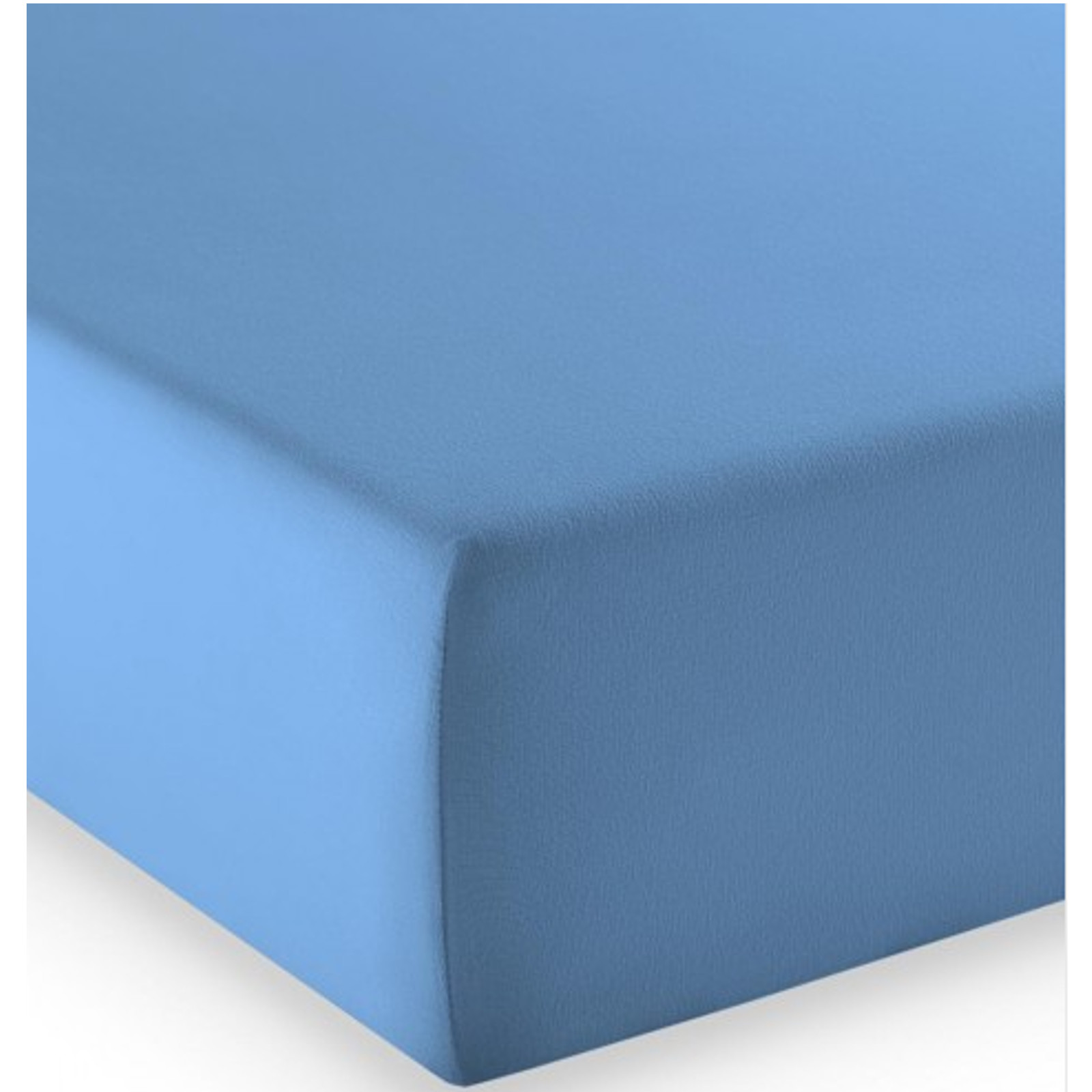 Fleuresse Mako-Jersey-Spannlaken comfort  mittelblau 6031, Größe 200x200 cm