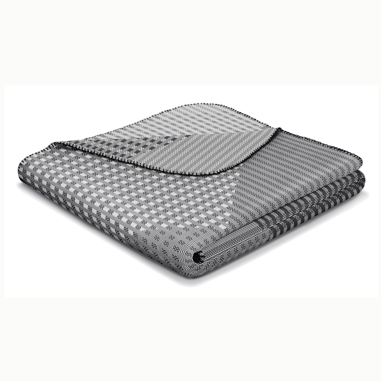 Biederlack Wohndecke Kaleidoscope Größe 150x200 cm Schwarz weiß Plaid