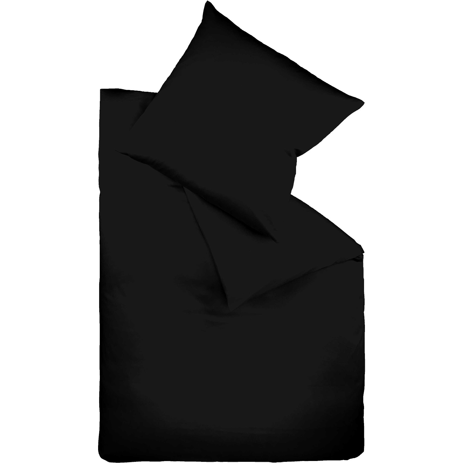 Fleuresse Mako-Satin-Bettwäsche Colours, schwarz