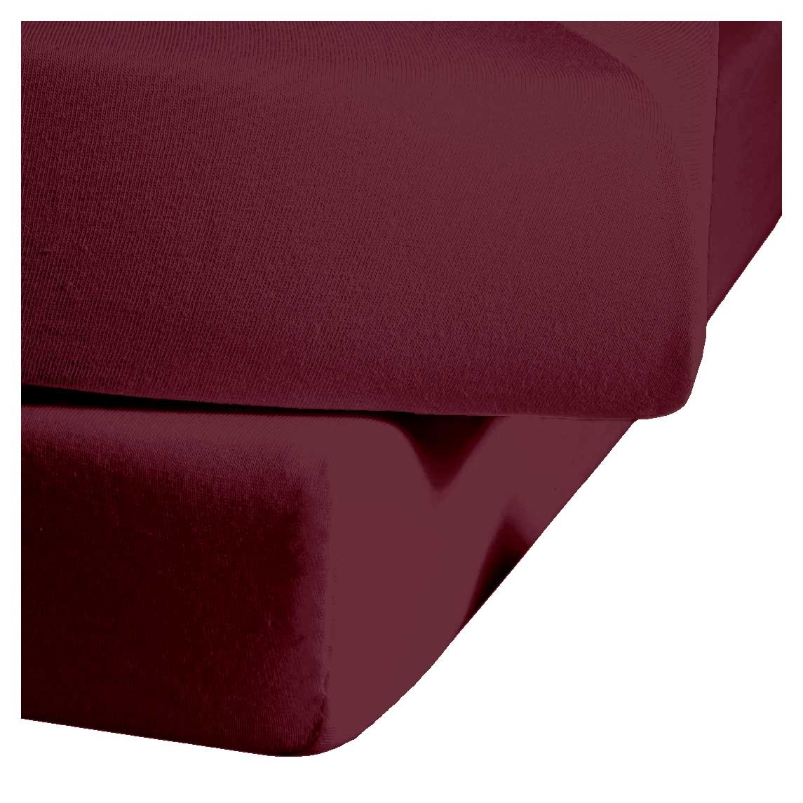 Fleuresse Mako-Satin-Spannlaken Colours, pflaume