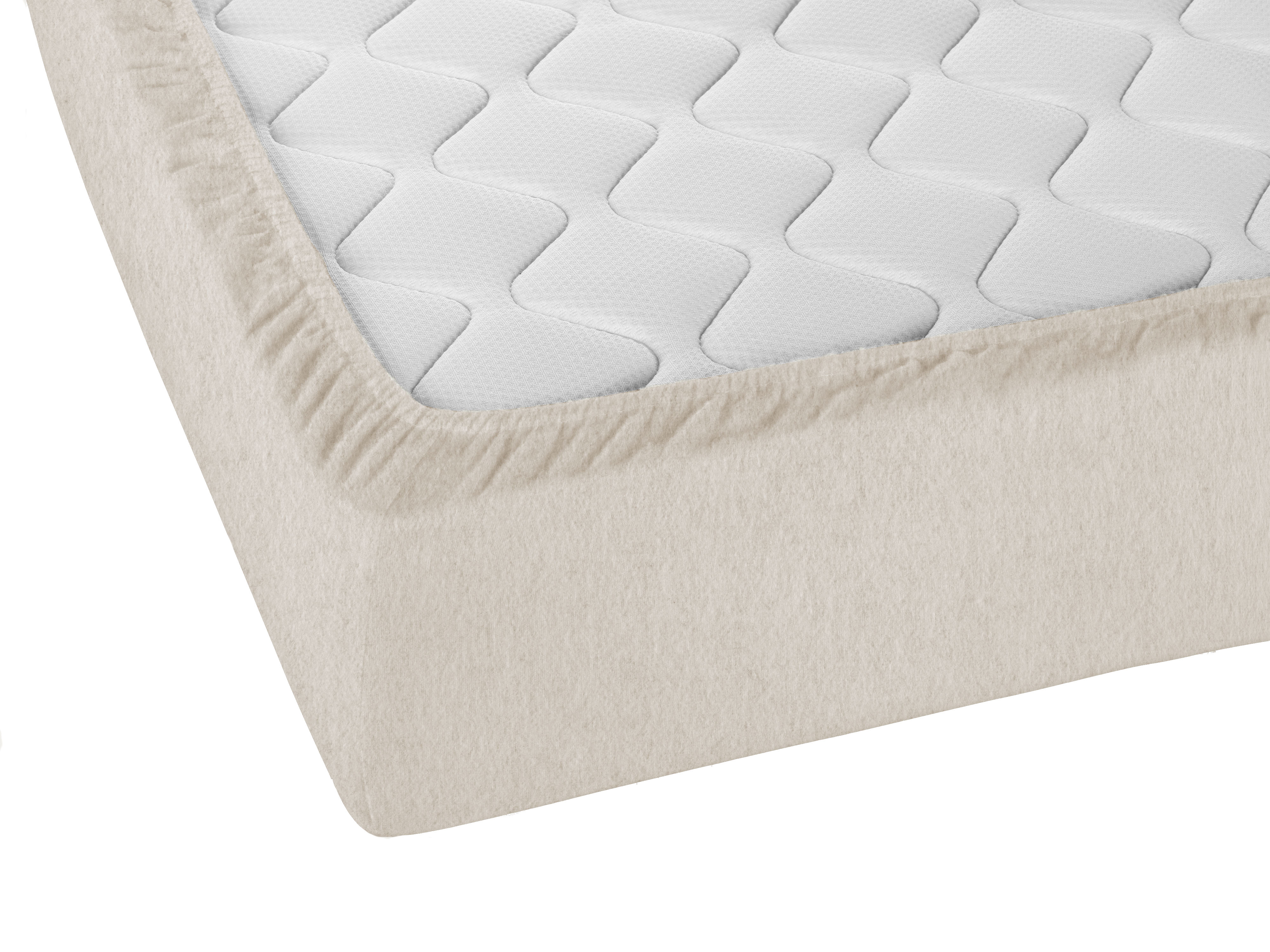 Biberna Spannbetttuch kitt 90x190 cm - 100x200 cm, Biber Melange uni