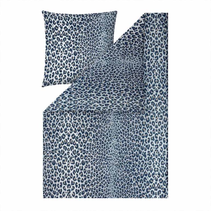 Estella Mako-Satin Impulse Bettwäsche Lionel, 135 x 200 cm, marine
