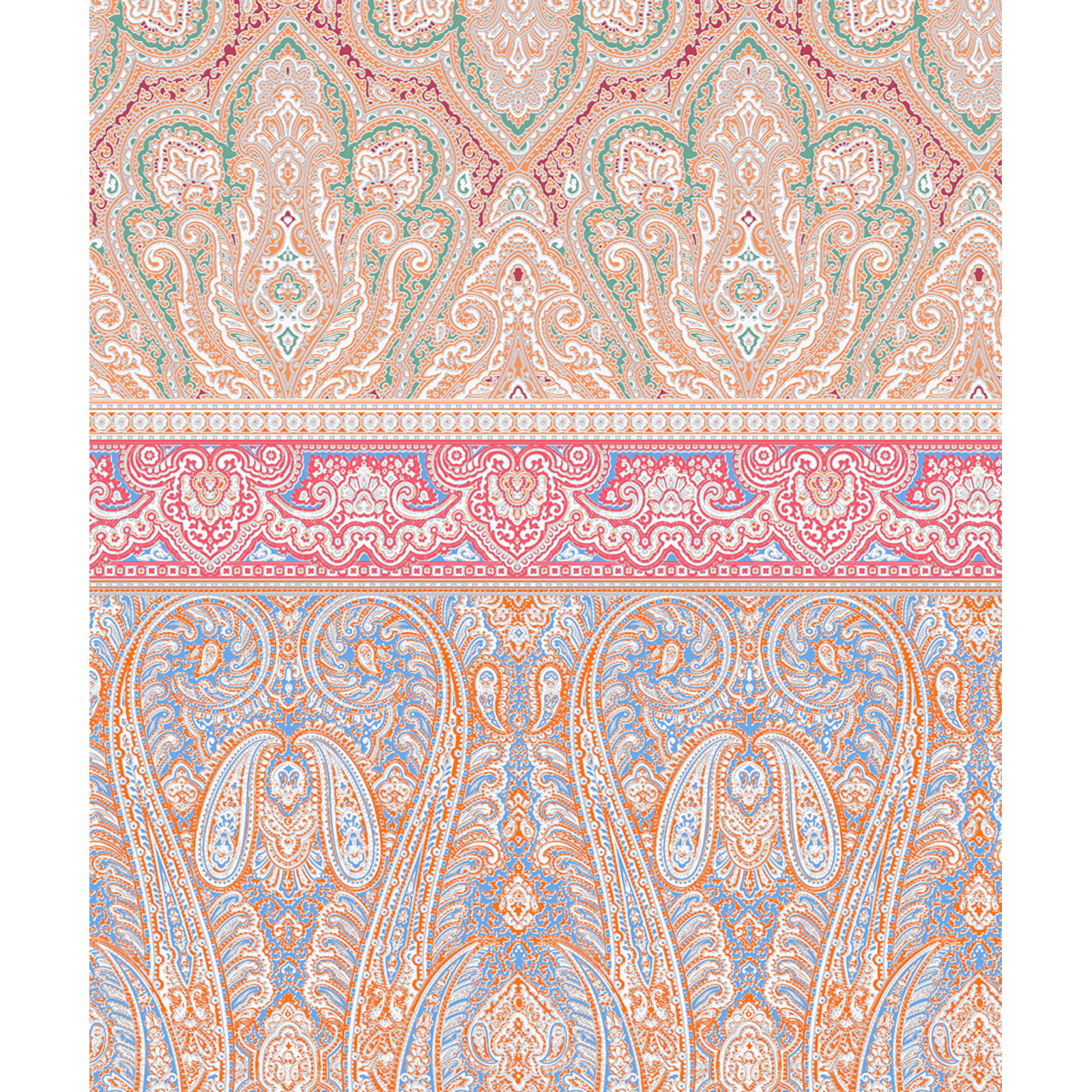 Fleuresse Multifunktionales Plaid aus Mako Satin, Apricot, Größe 180x270 cm