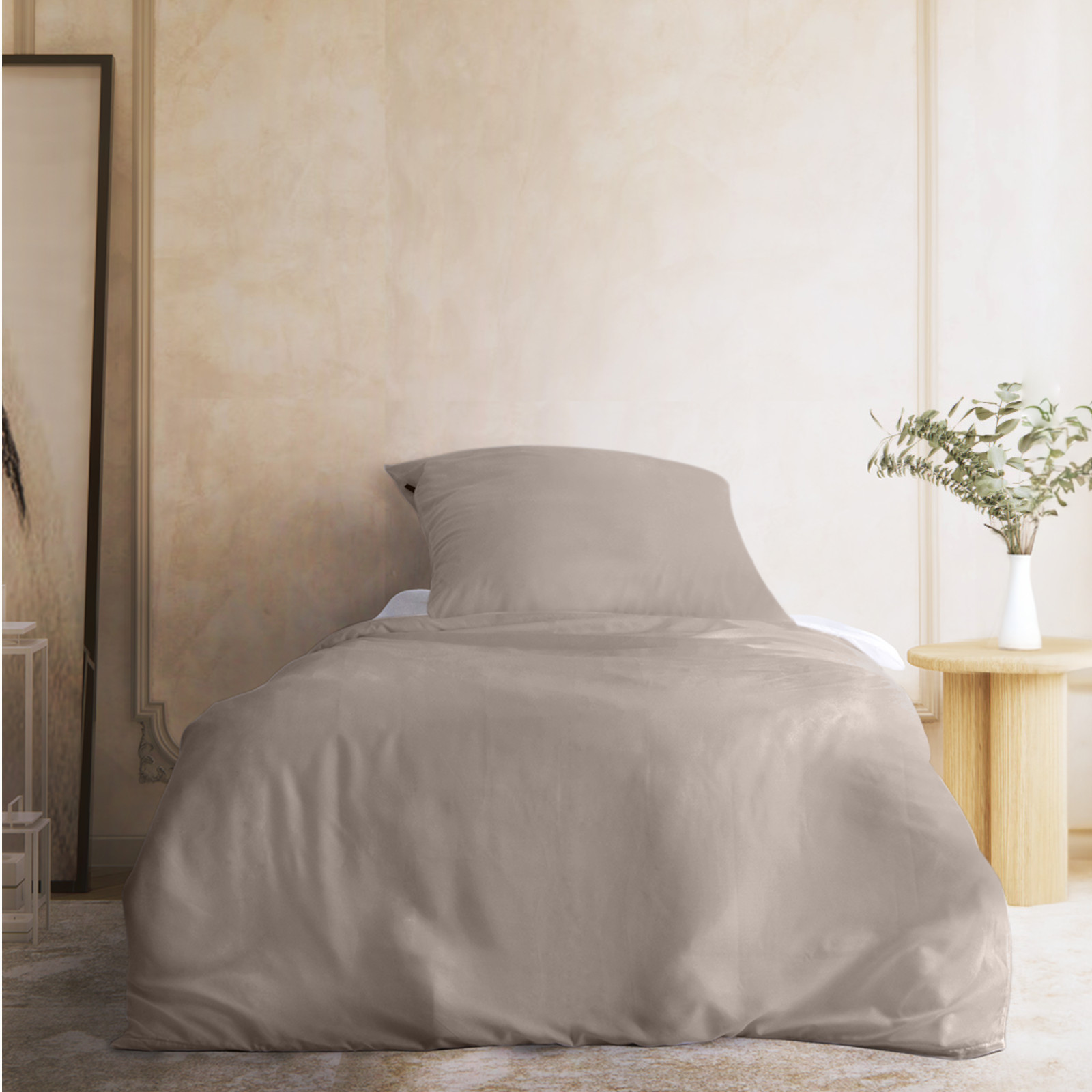 Fleuresse Black Premium Tencel Uni Bettwäsche, taupe