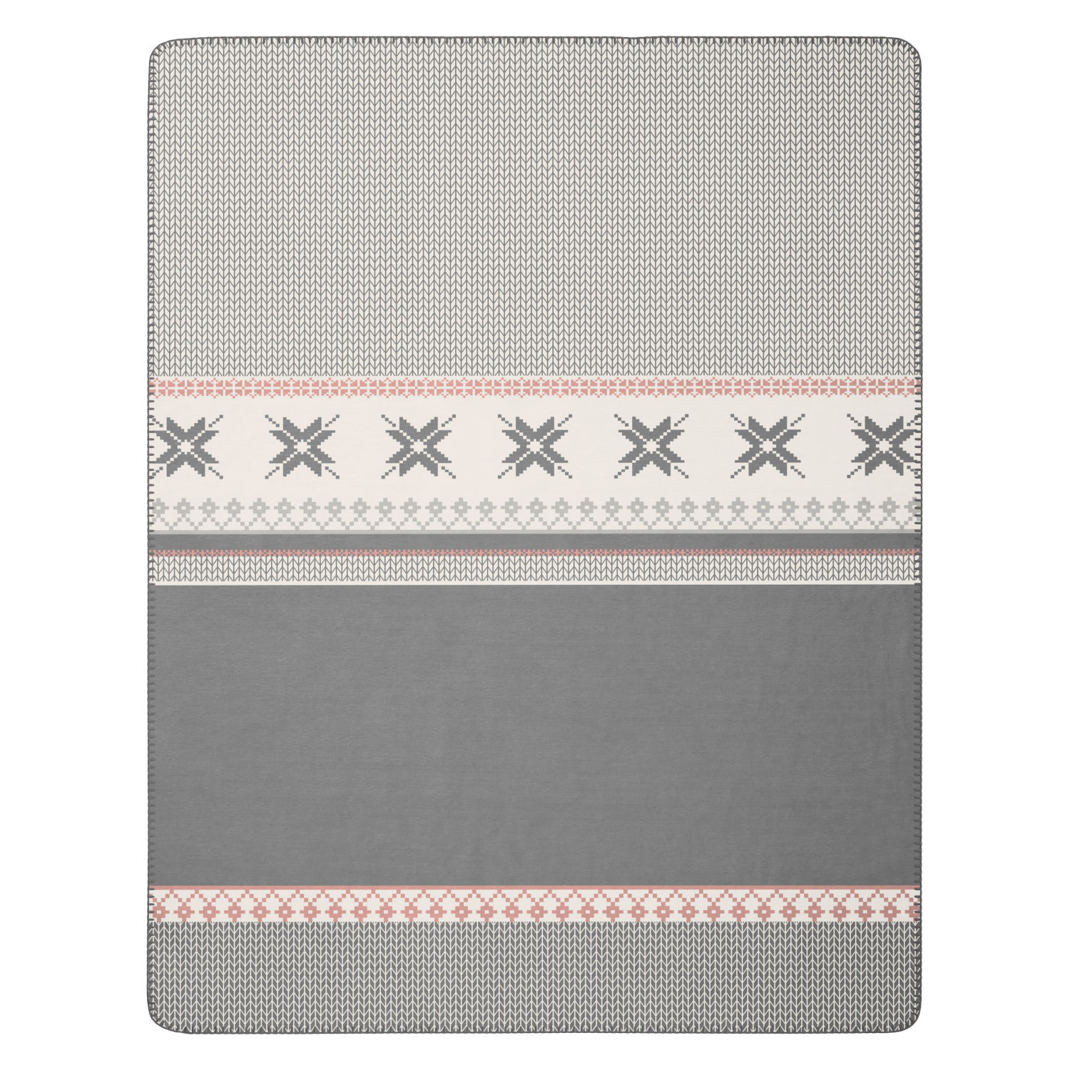 Biederlack Wohndecke Alpine Collection Winterly Größe 150x200 cm grau Plaid