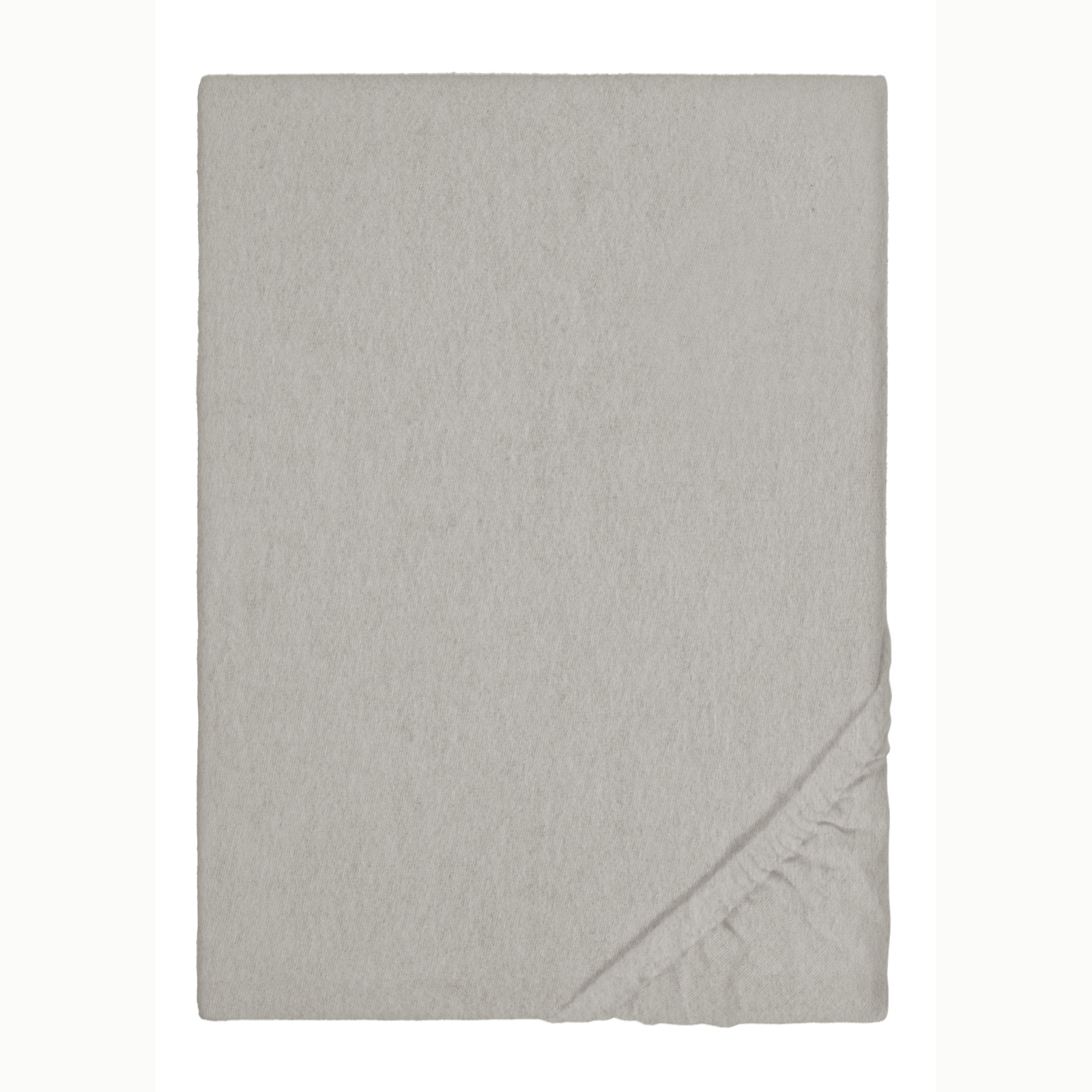 biberna Melange -Flanell Spannbettlaken  Größe 140/160x200 cm, sturmgrau