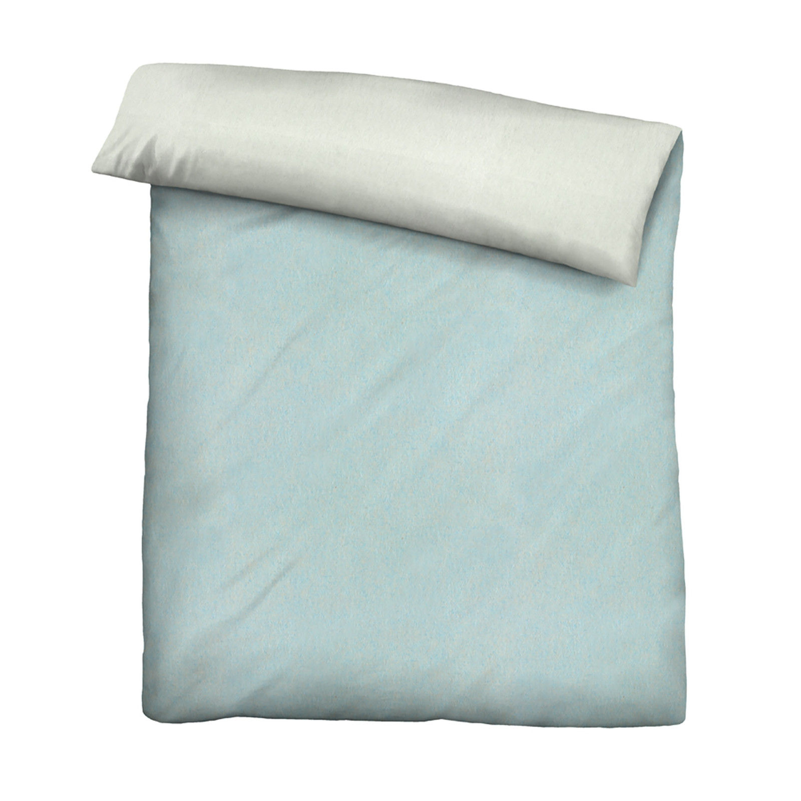Biberna Melange Flanell-Wendebettwäsche 0840500-222, Größe 155x220 cm, ciel
