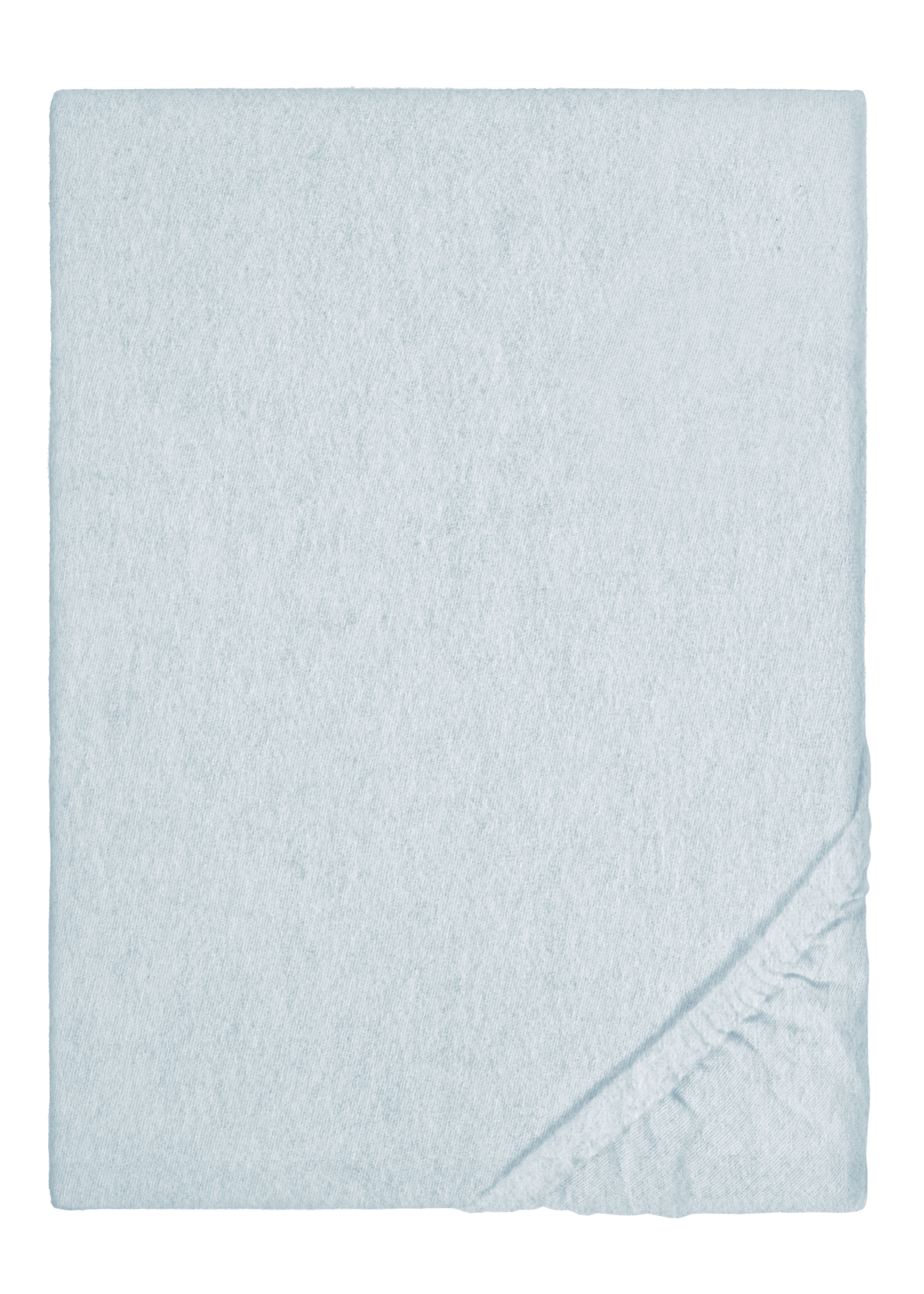 Biberna Spannbetttuch ciel 180x200 cm - 200x200 cm, Biber Melange uni