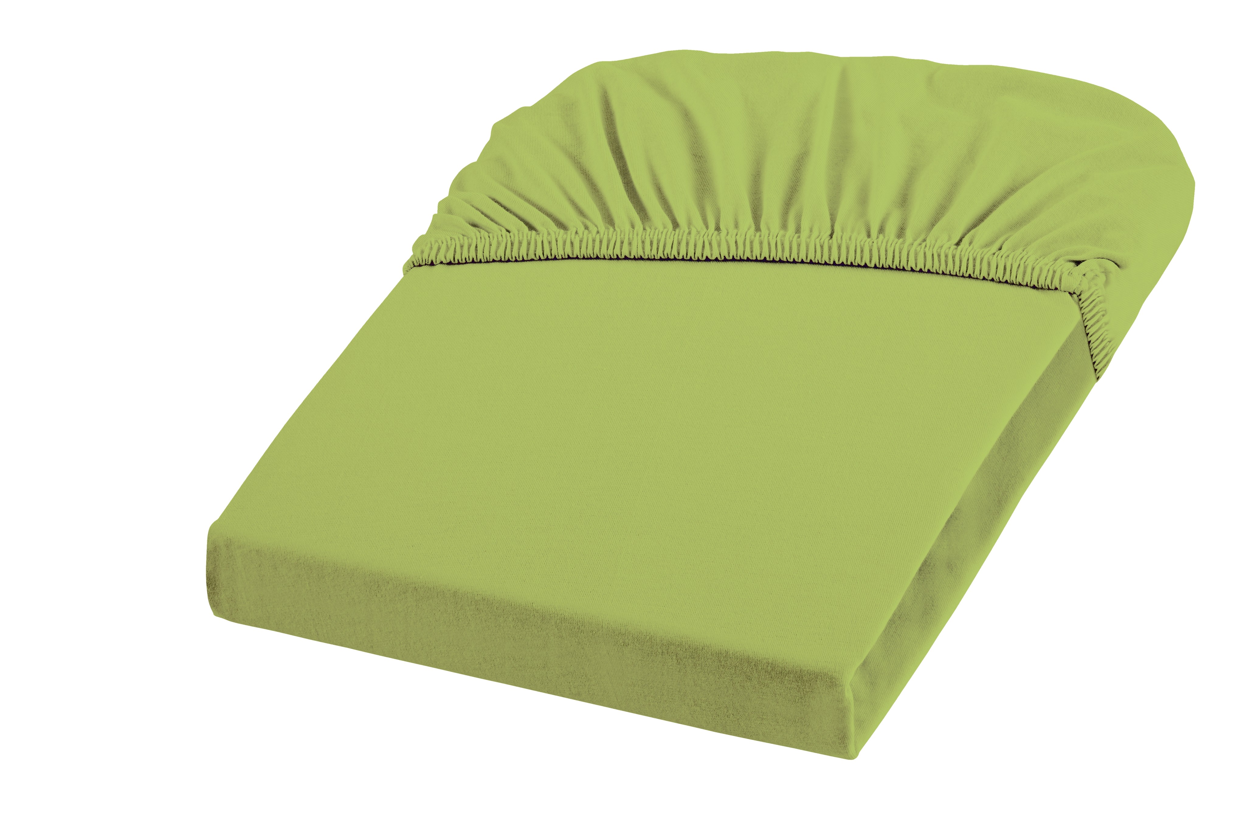 Fleuresse Jenny C 150x200 cm, Mako-Jersey-Spannlaken, apfelgrün