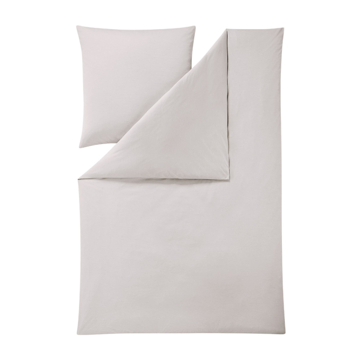 Estella Mako-Interlock-Jersey-Bettwäsche Takoma Größe 135x200+80x80 cm, silber