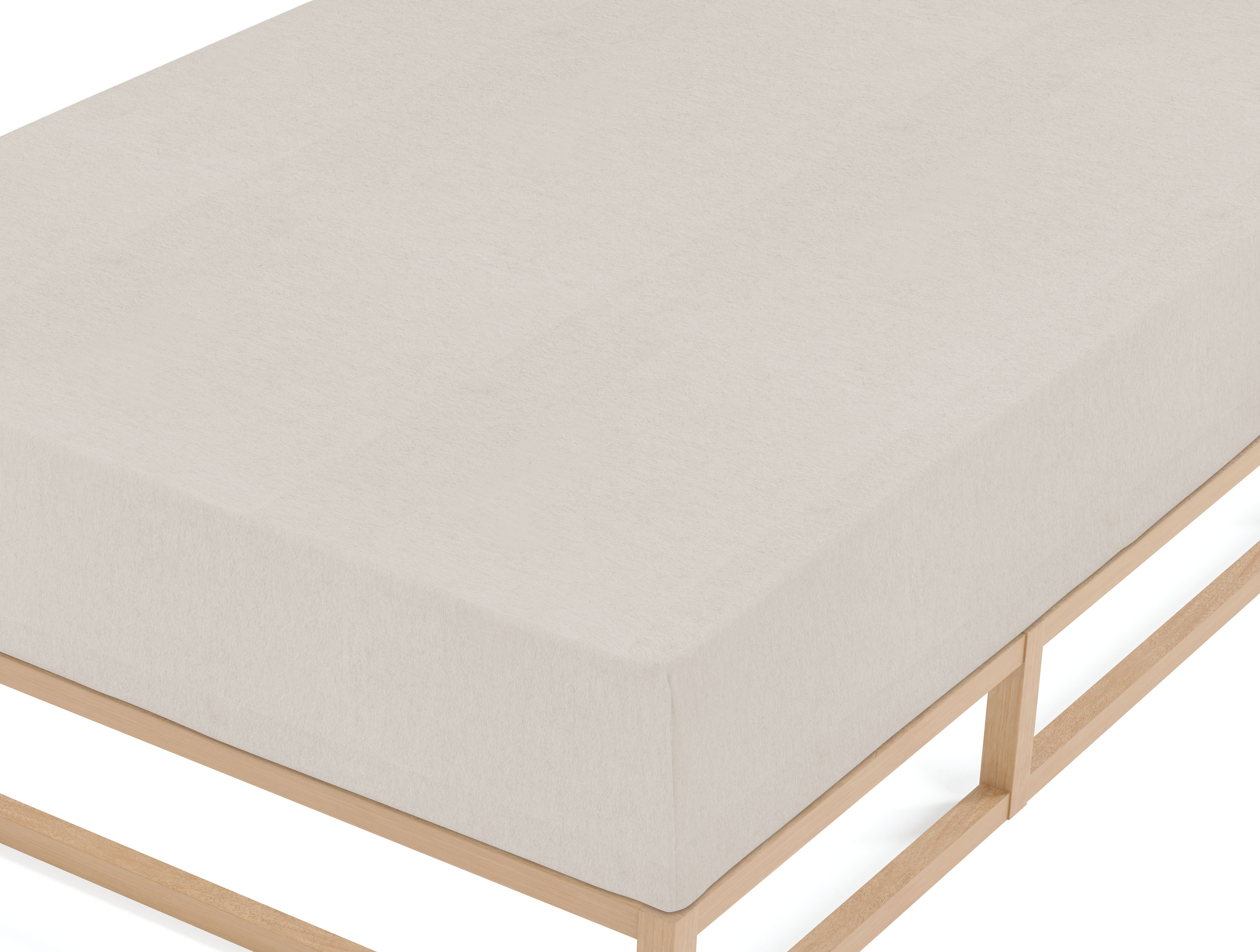 Biberna Spannbetttuch kitt 90x190 cm - 100x200 cm, Biber Melange uni