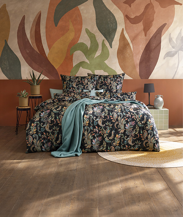 Estella Regina multicolor 135x200 cm, Mako-Satin-Bettwäsche