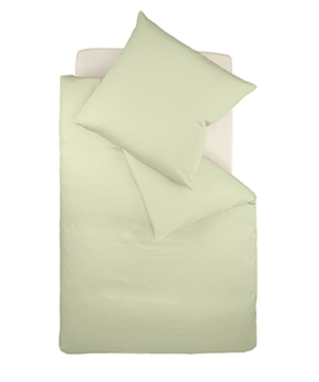 Fleuresse Mako-Satin-Bettwäsche Colours, lindgrün