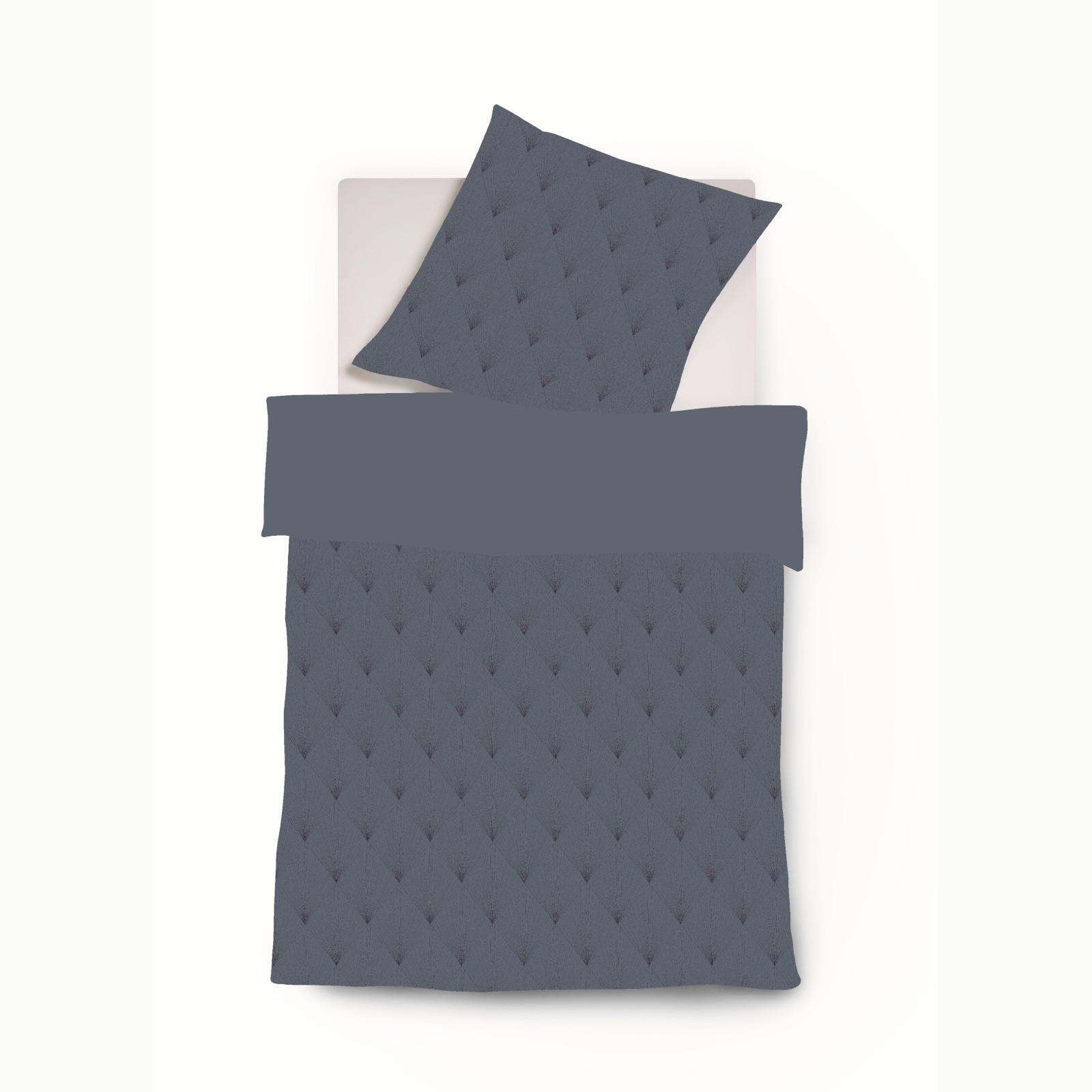 Fleuresse Black Premium Schweizer Satin Bettwäsche mit Uni Wendeseite grau