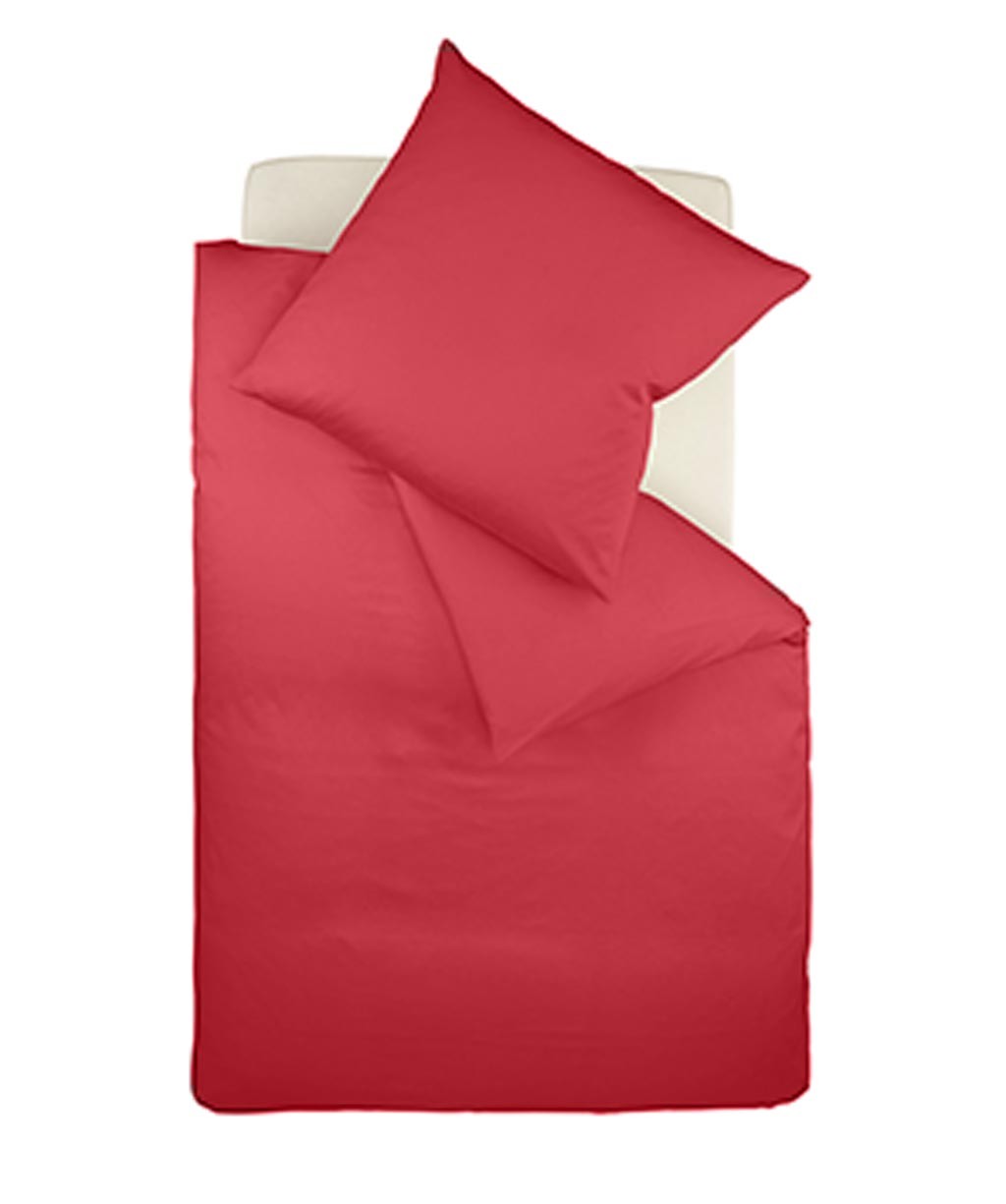 Fleuresse Mako-Satin-Bettwäsche Colours, kirsche
