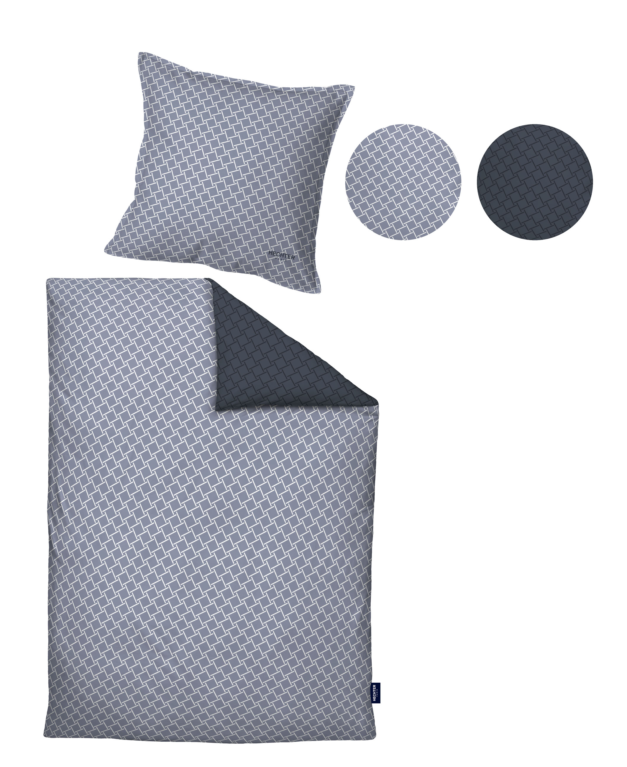 Biberna Satin 155 x 220 cm + 80 x 80 cm, marine