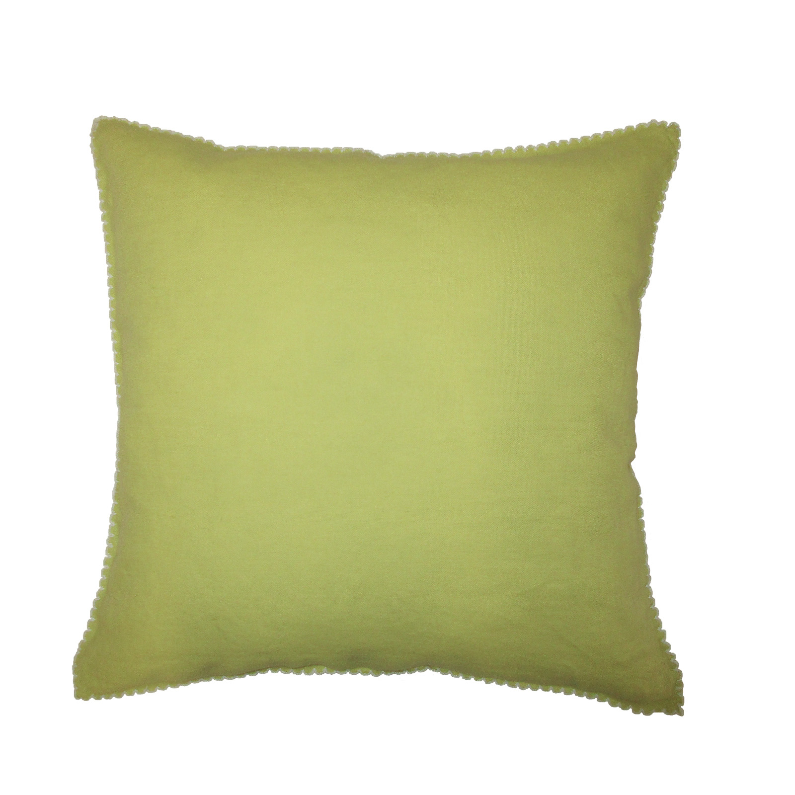 Fleuresse Halbleinen-Kissenbezug mit Zierstich,7056 pistazie, Größe 40x40 cm