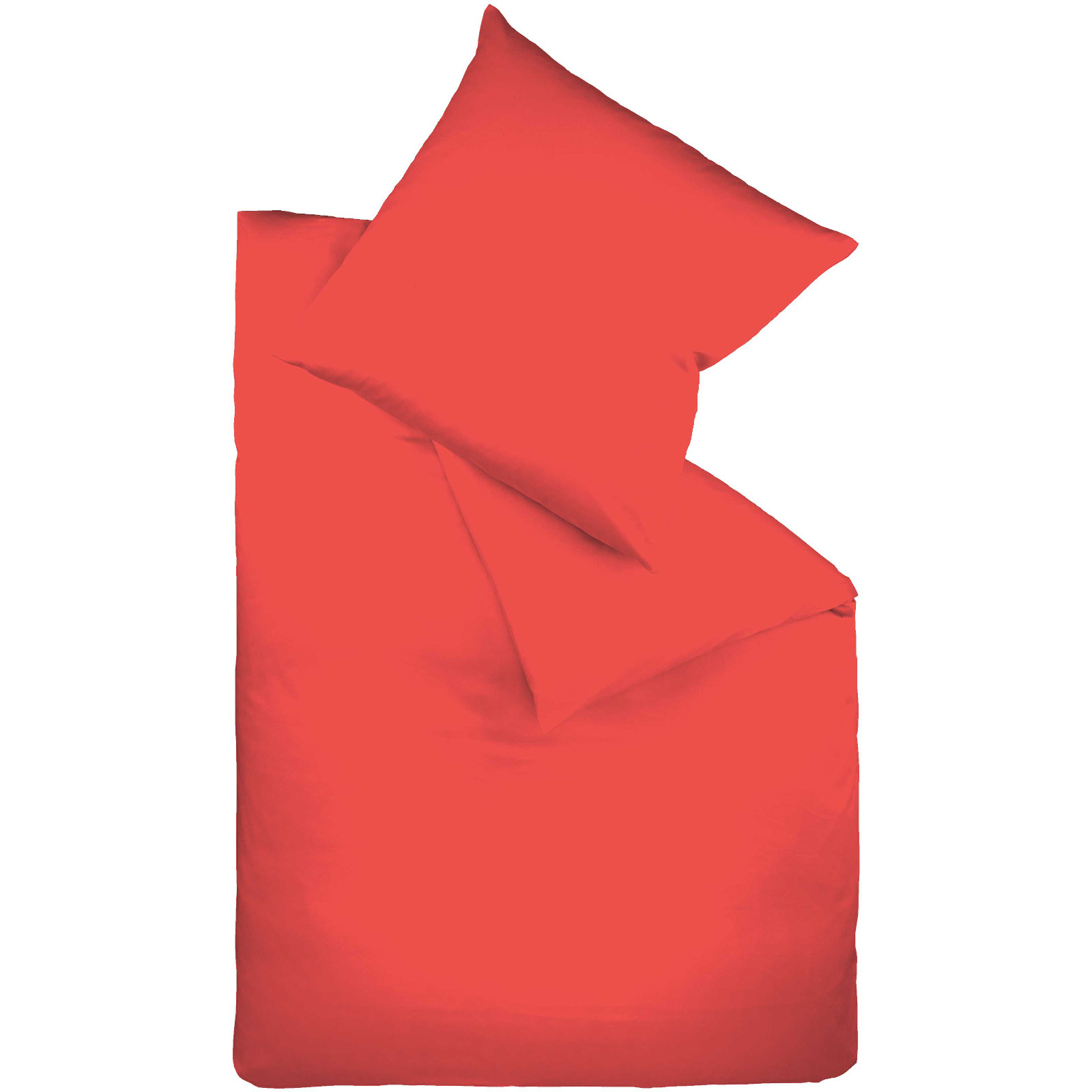 Fleuresse Colours kirsche 155x200 cm, Mako-Satin-Bettwäsche