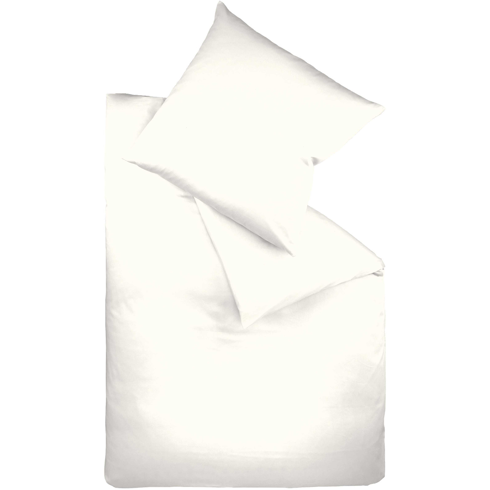 Fleuresse Mako-Satin-Bettwäsche Colours, naturweiss