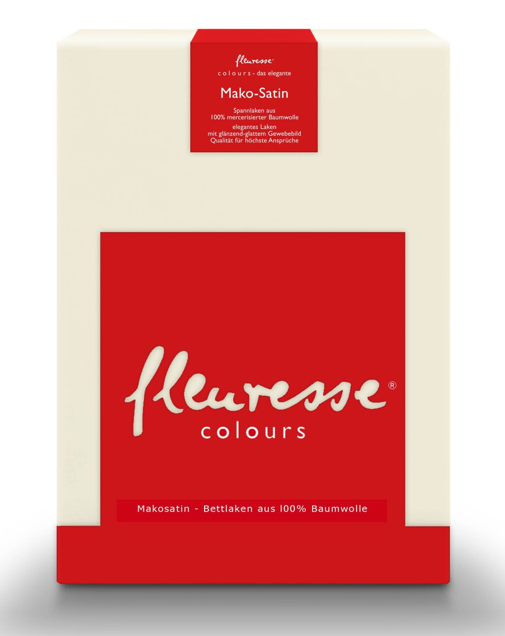 Fleuresse Mako-Satin-Spannlaken Colours, creme