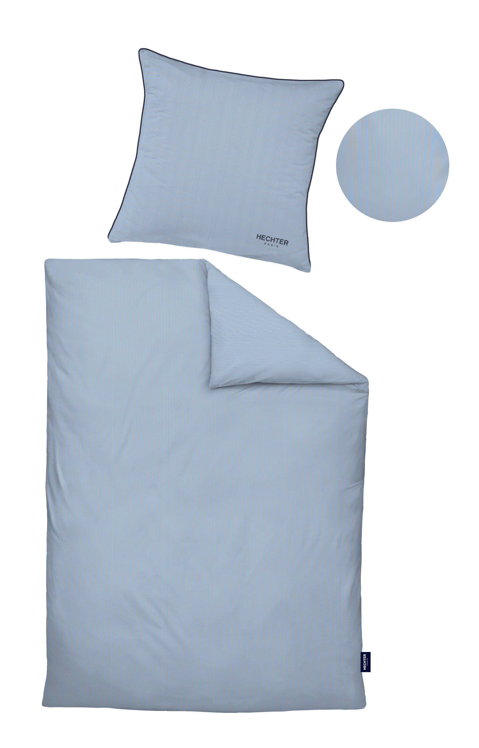 Biberna Satin 135 x 200 cm + 80 x 80 cm, marine