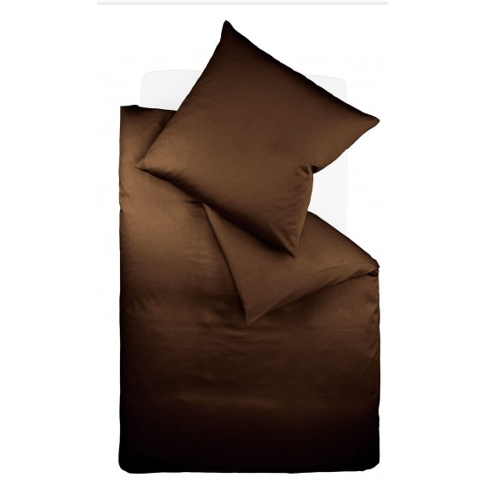 Fleuresse Interlock-Jersey-Bettwäsche colours mokka 8022 Größe 155x200 cm