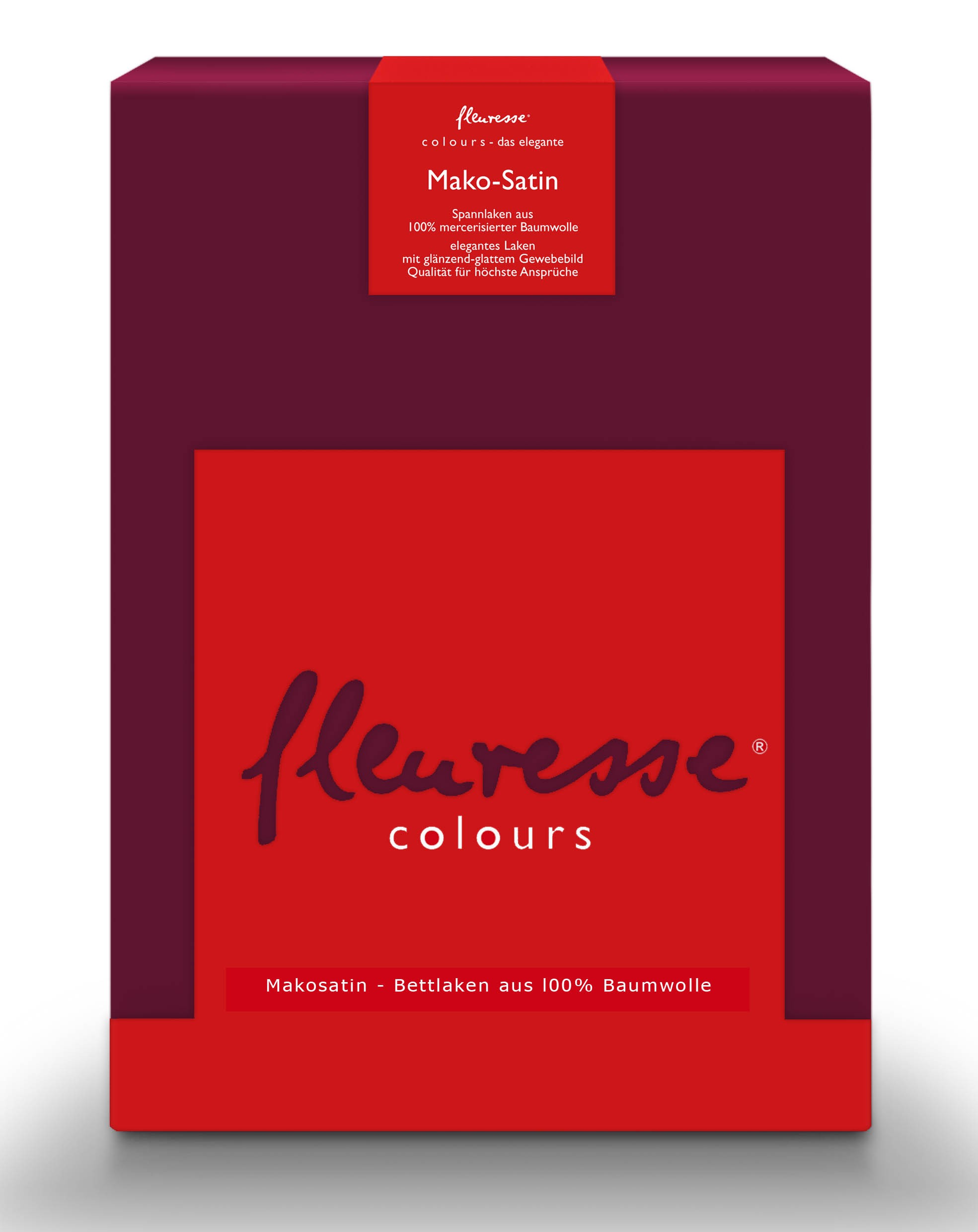 Fleuresse Mako-Satin-Spannlaken Colours, pflaume